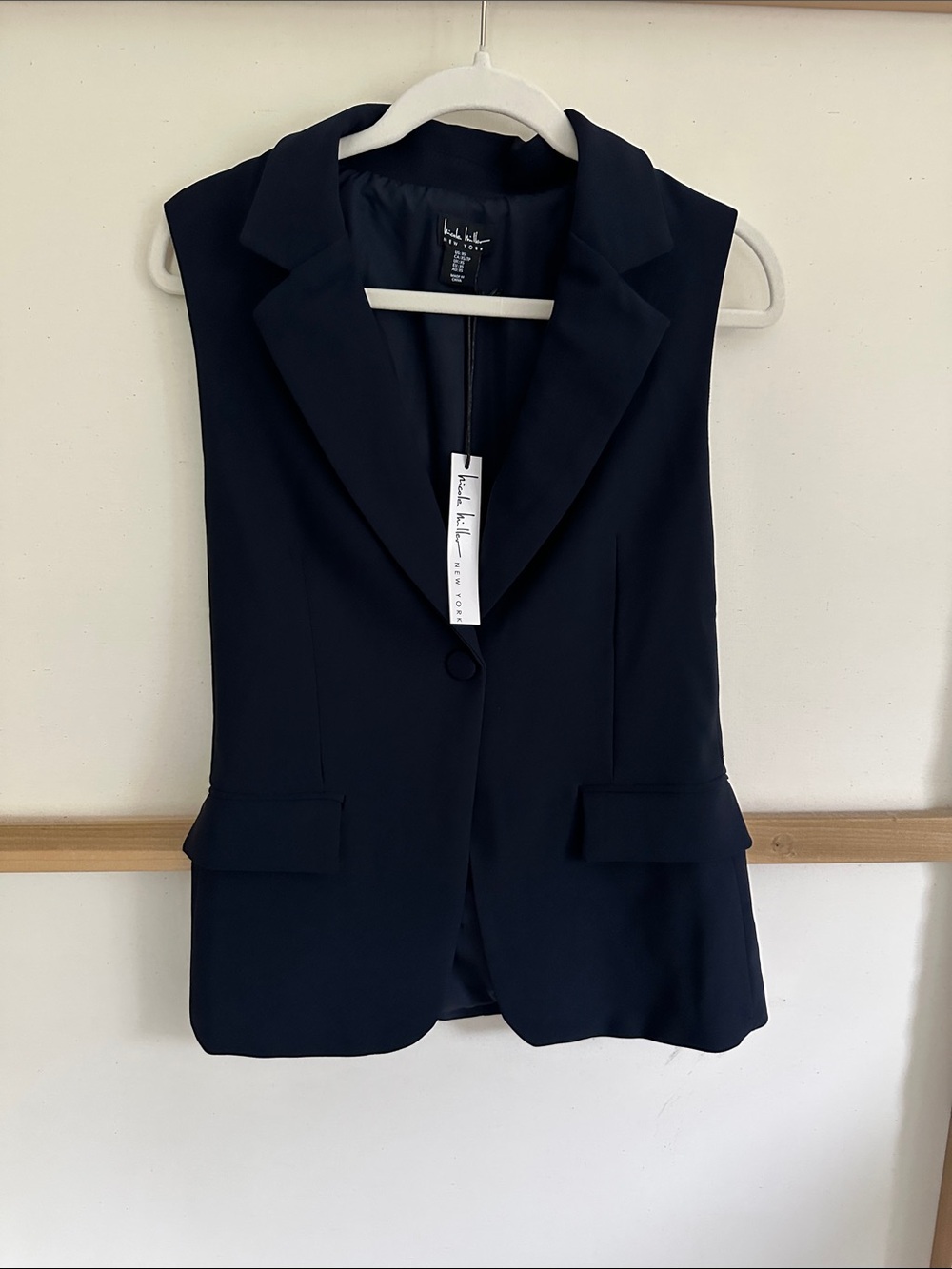 Nicole Miller Sleeveless Blazer Vest